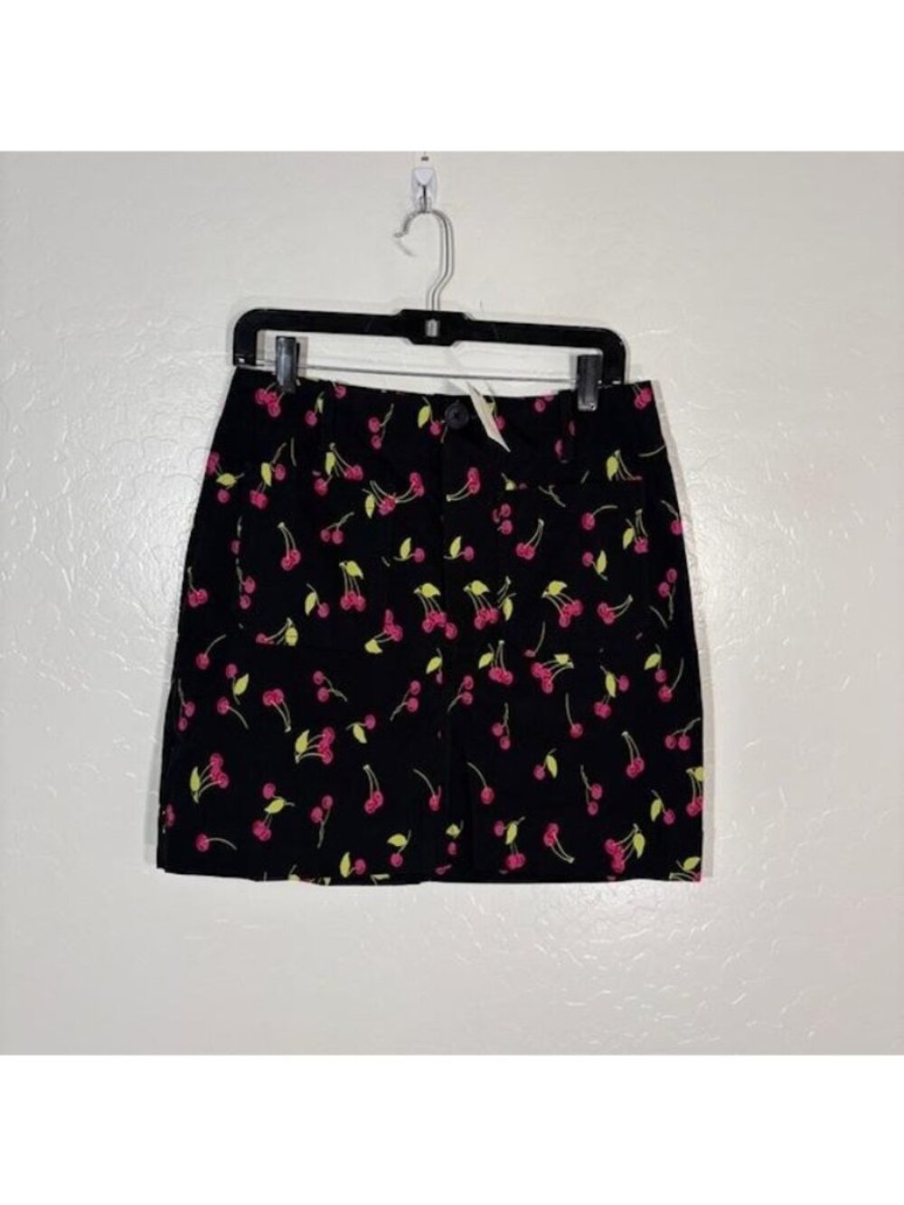 Maeve Anthropologie Skirt Womens Medium Black Cherry Print Mini Pockets